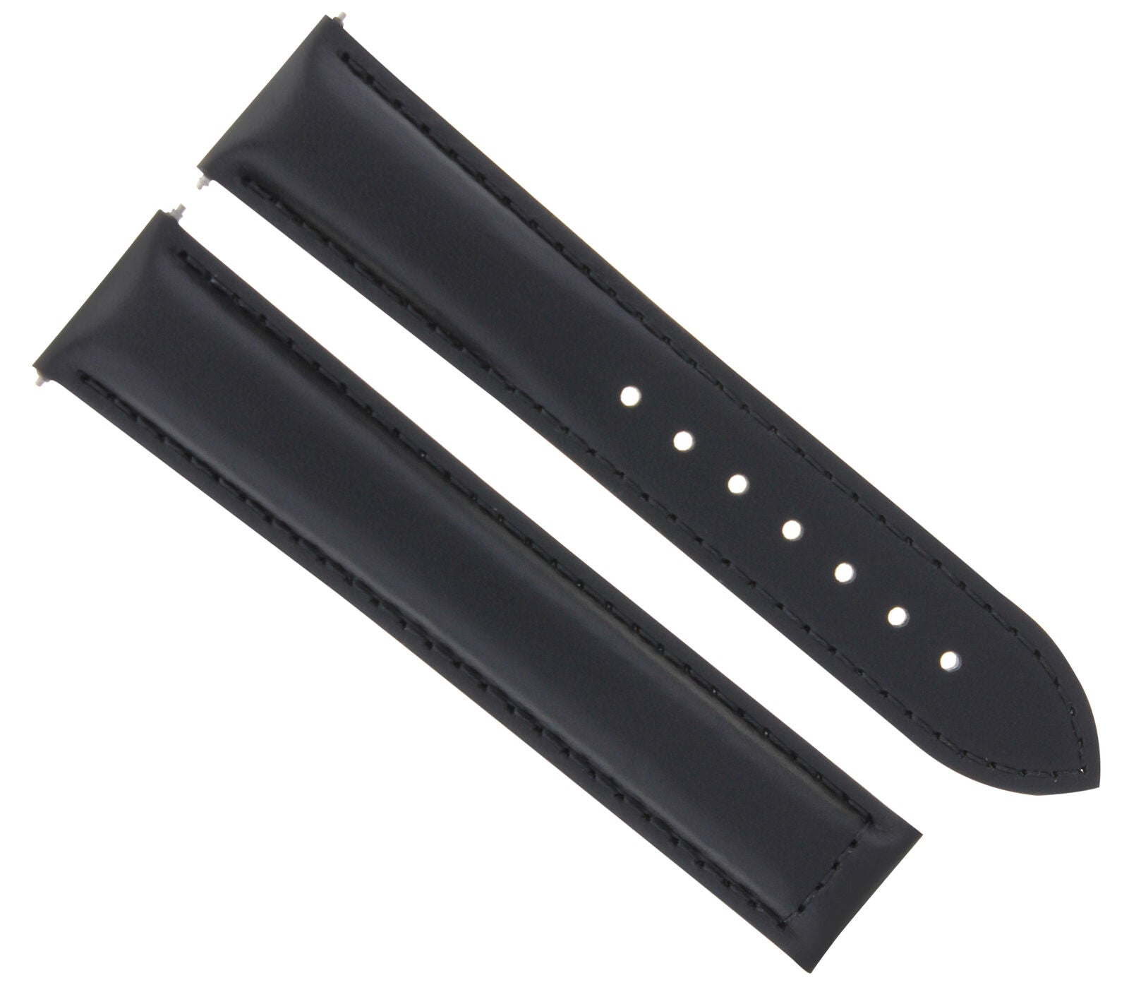 LEATHER WATCH BAND STRAP DEPLOYMENT BUCKLE FOR ANY BRAND WATCH - 22MM