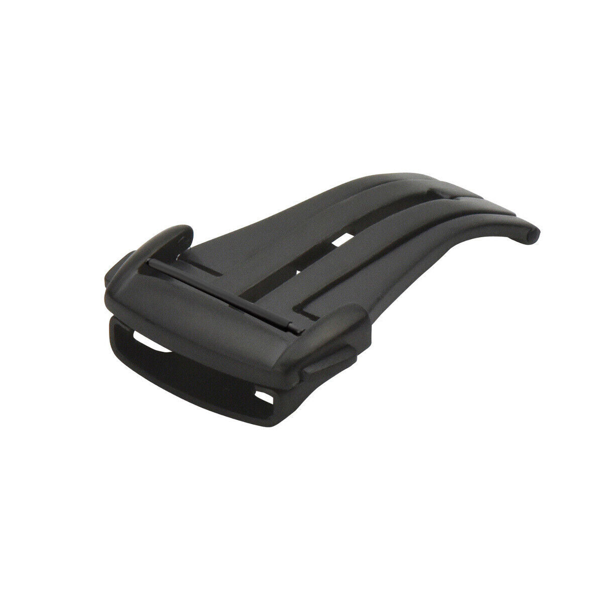 20MM BUCKLE DEPLOYMENT CLASP LEATHER STRAP BAND FOR OMEGA SEAMATER BLACK PVD