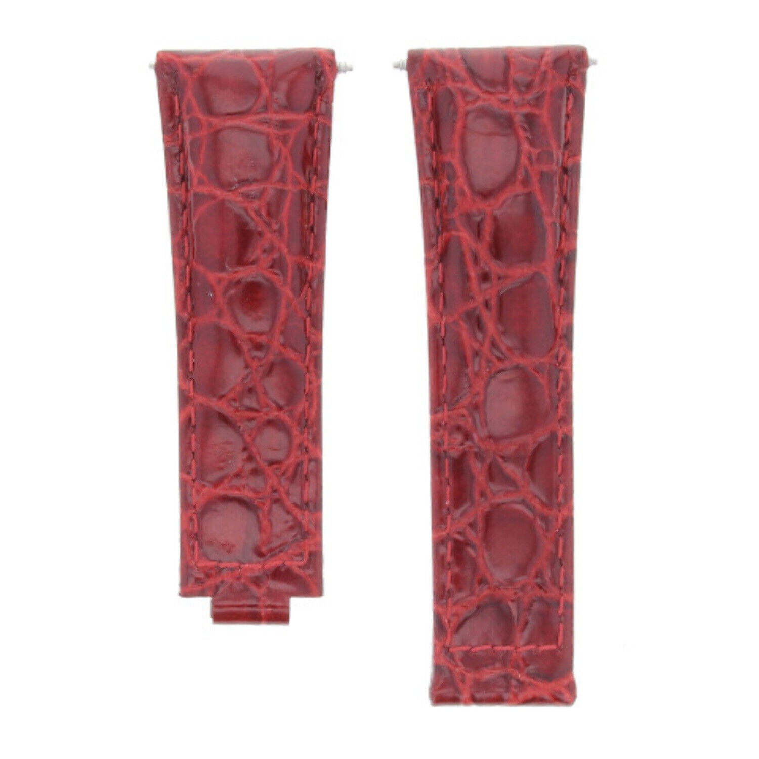 20MM LEATHER ALLIGATOR STRAP BAND CLASP FOR ROLEX DAYTONA 16520,116519 SHORT MEDIUM - Black