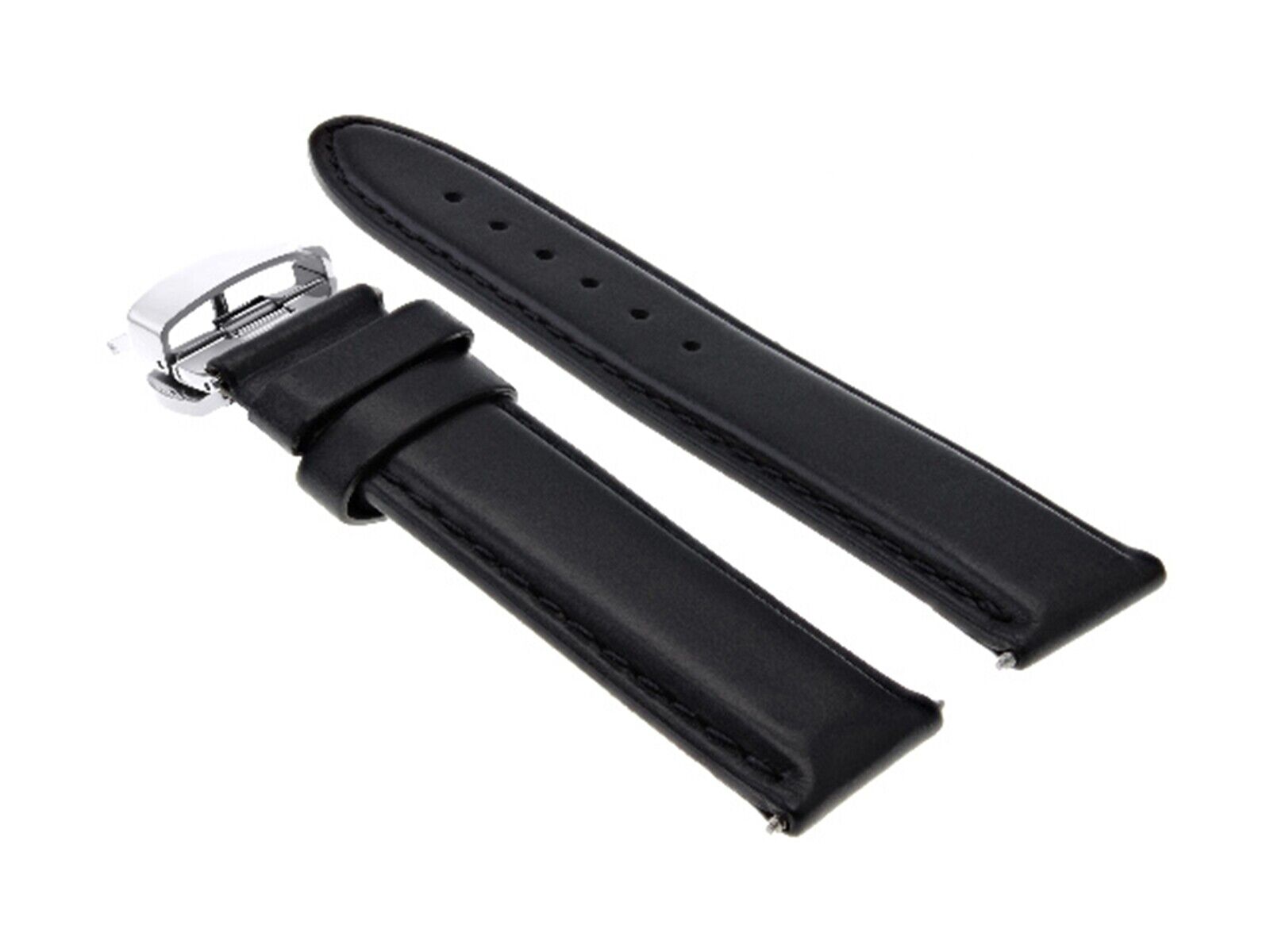 LEATHER BAND SMOOTH STRAP DEPLOYMENT CLASP FOR CERTINA - 19MM