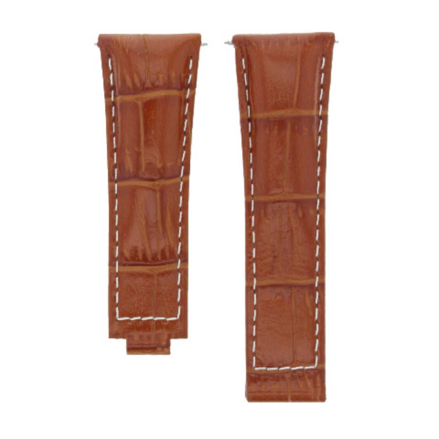 20MM LEATHER ALLIGATOR STRAP BAND CLASP FOR ROLEX DAYTONA 16520,116519 SHORT MEDIUM - Black