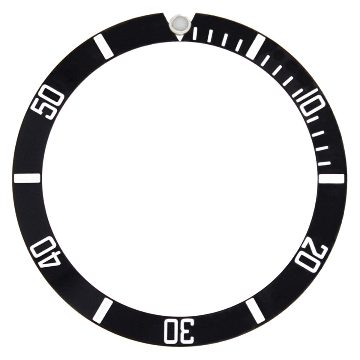 BEZEL INSERT ALUMINUM FOR ROLEX SUBMARINER BLACK 16610 16618 SAPAHIRE WATCH