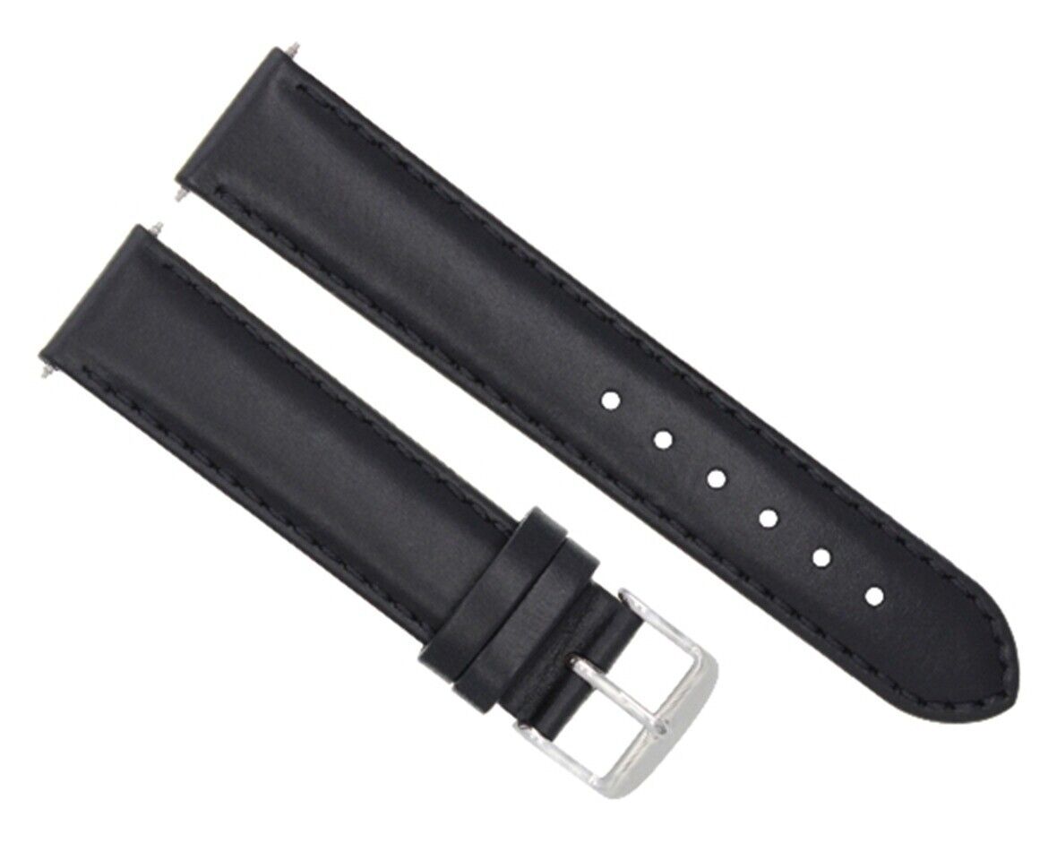 CLASSIC MENS SMOOTH LEATHER WATCH BAND STRAP FOR ROLEX DATEJUST - 19MM