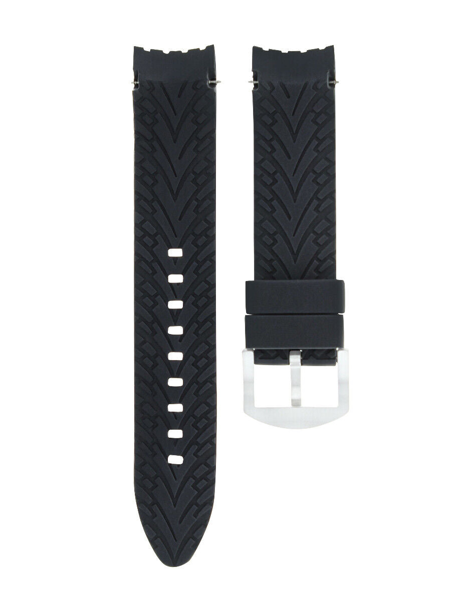 RUBBER BAND STRAP 22MM FOR OMEGA SEAMASTER PLANET OCEAN SPIRNG BAR REMOVER BLACK