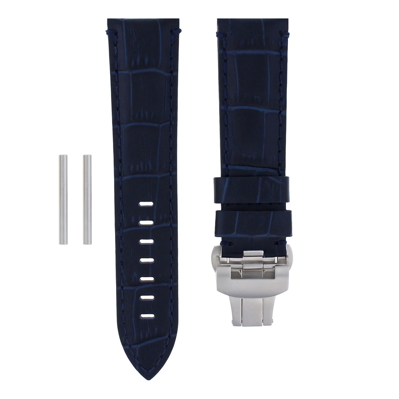 22-24MM LEATHER WATCH BAND STRAP FOR PANERAI MARINA LUMINOR GMT WATCH + CLASP
