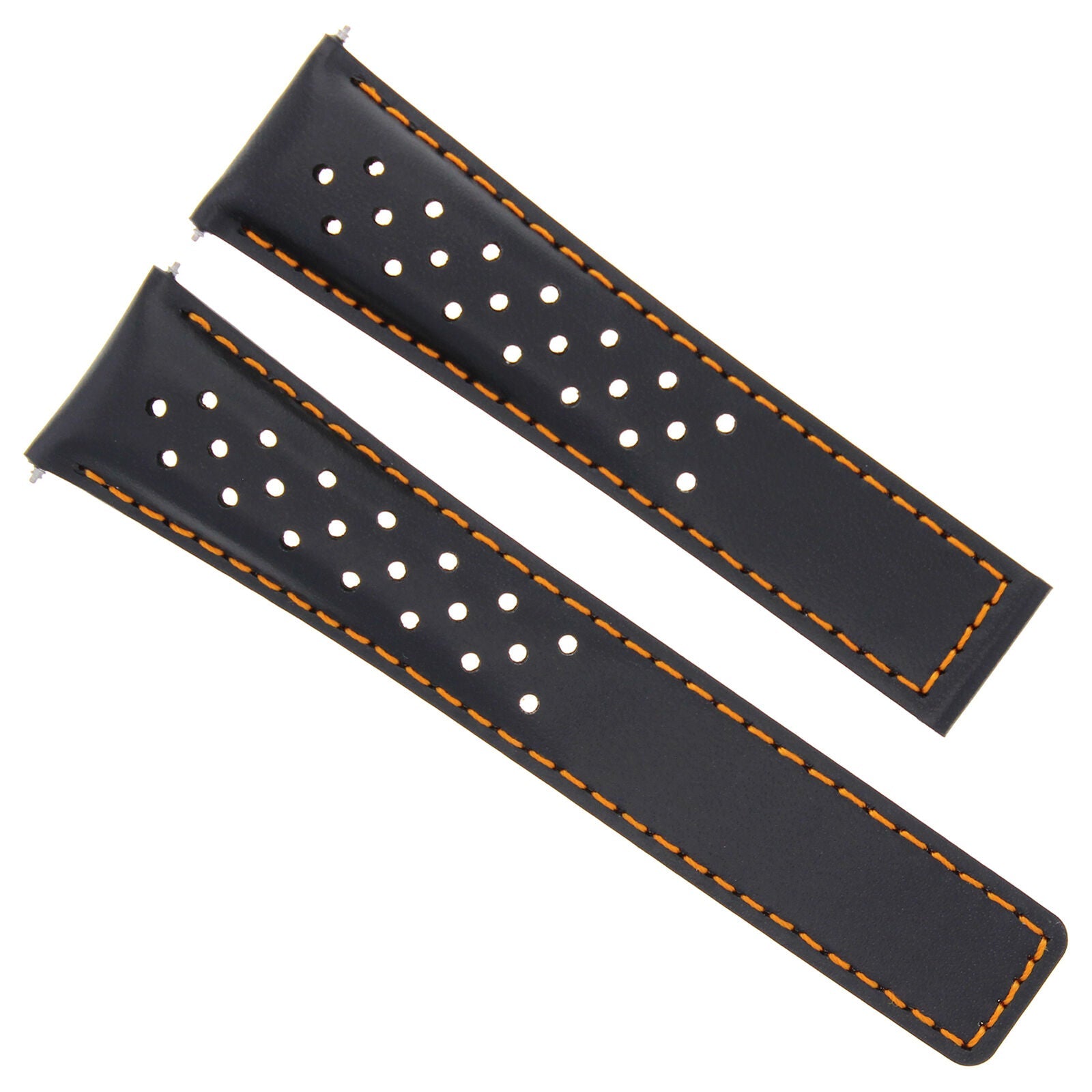 LEATHER WATCH BAND STRAP FOR ORIS ARTIX SPORT CHRONOGRAPH PERFORAT + CLASP 19MM