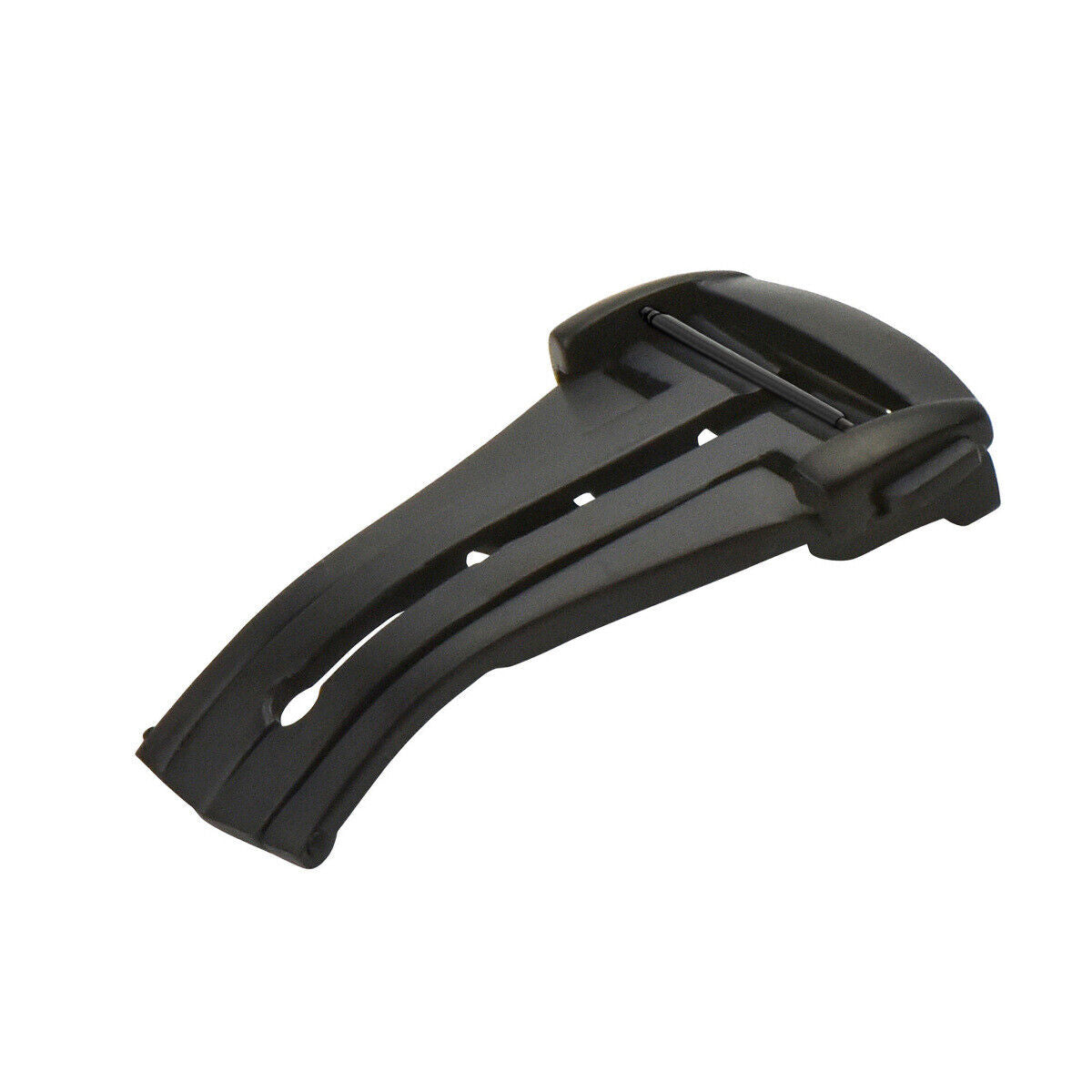 20MM BUCKLE DEPLOYMENT CLASP LEATHER STRAP BAND FOR OMEGA SEAMATER BLACK PVD