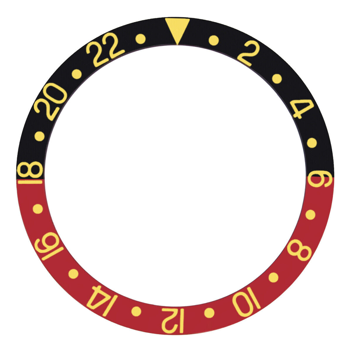 BEZEL INSERT FOR ROLEX GMT 16700 16708 16710 16713 16718 16760 BLACK/RED COKE GF