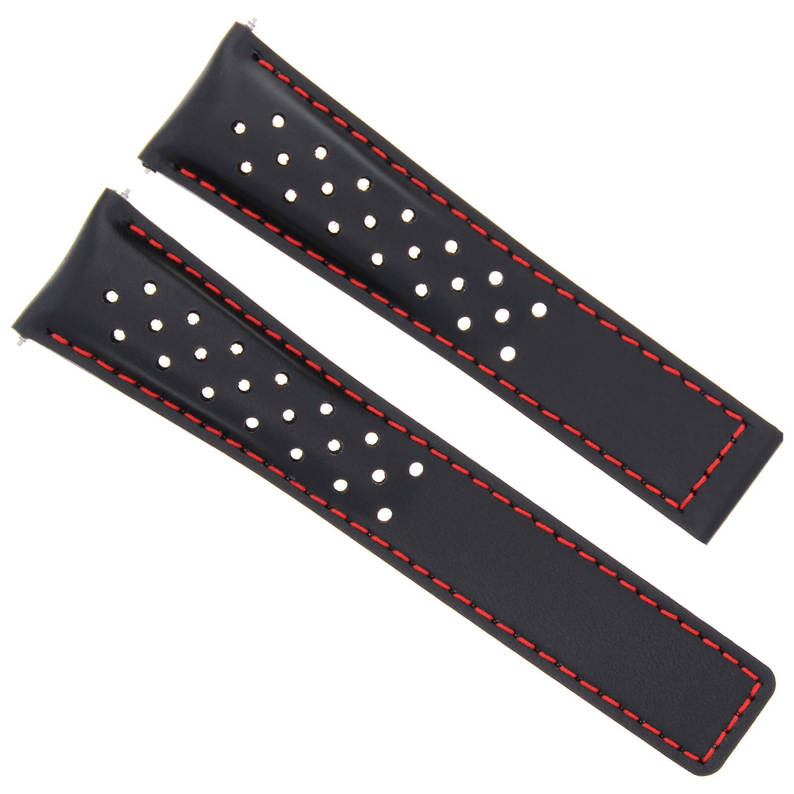 LEATHER WATCH BAND STRAP FOR ORIS ARTIX SPORT CHRONOGRAPH PERFORAT + CLASP 19MM