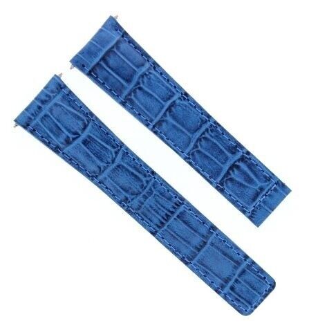 22MM LEATHER WATCH BAND STRAP CLASP FOR TAG HEUER CARERRA MONACO 3TC - BLACK