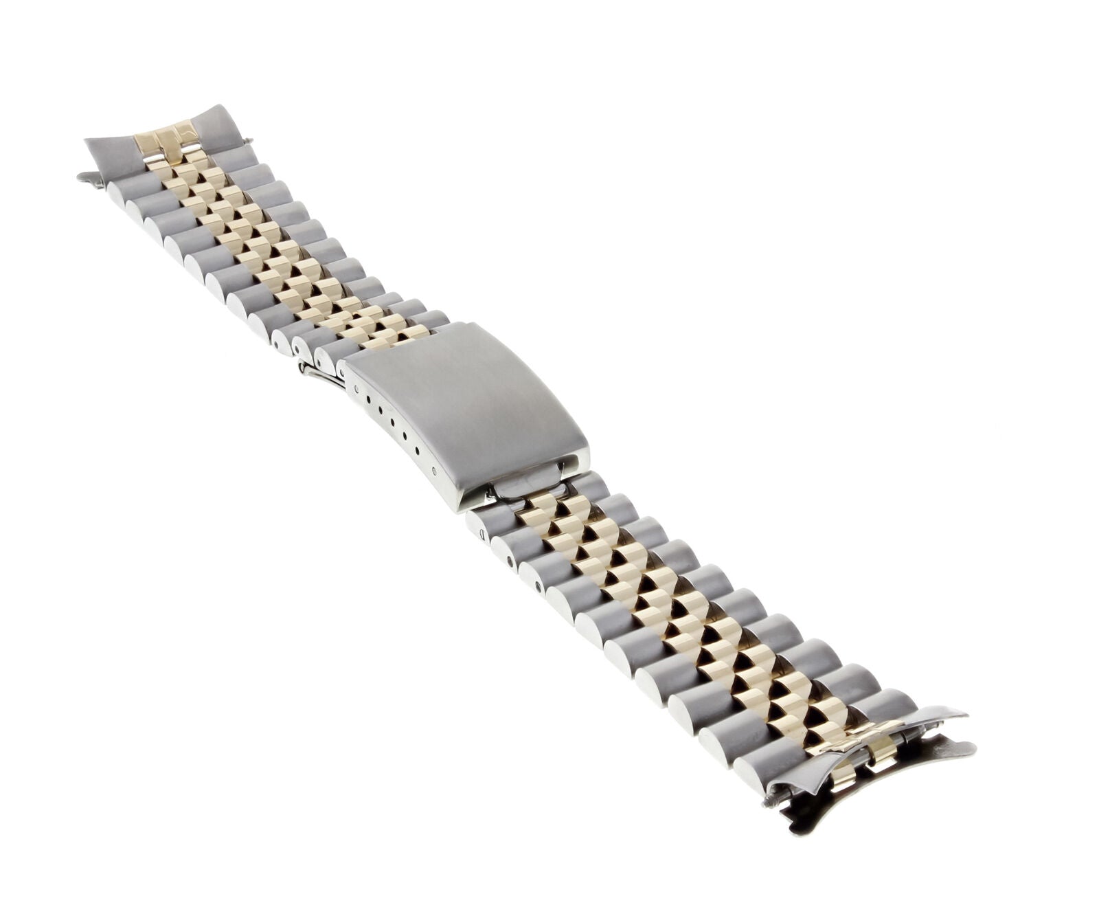 JUBILEE WATCH BAND FOR ROLEX MEN DATEJUST 1601 1603 16013 REAL GOLD 14K/SS 20MM