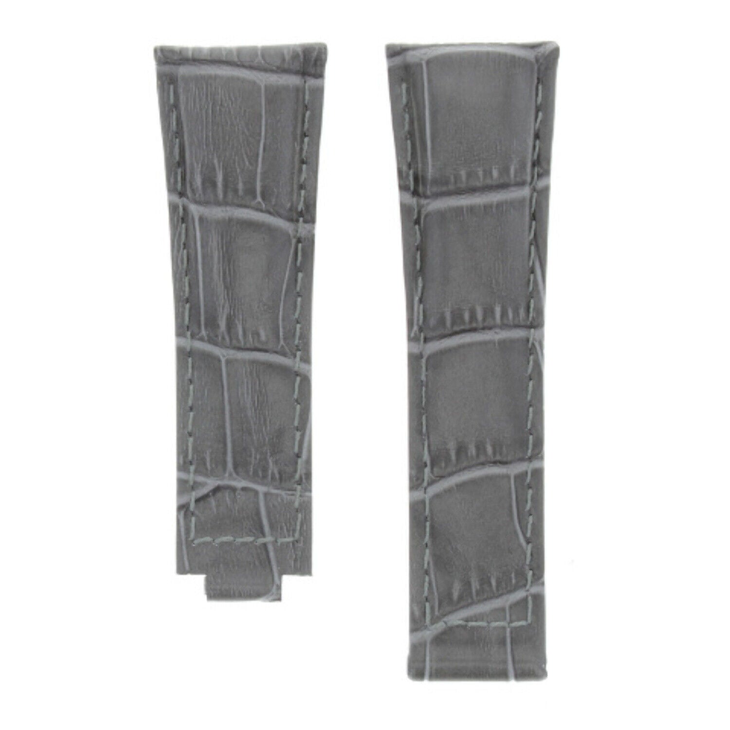 20MM LEATHER ALLIGATOR STRAP BAND CLASP FOR ROLEX DAYTONA 16520,116519 SHORT MEDIUM - Black