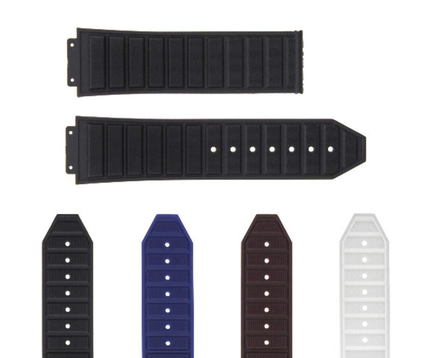24-28MM RUBBER STRAP BAND FOR H HUBLOT 44-45-48MM BIG BANG KING POWER F1 FUSION