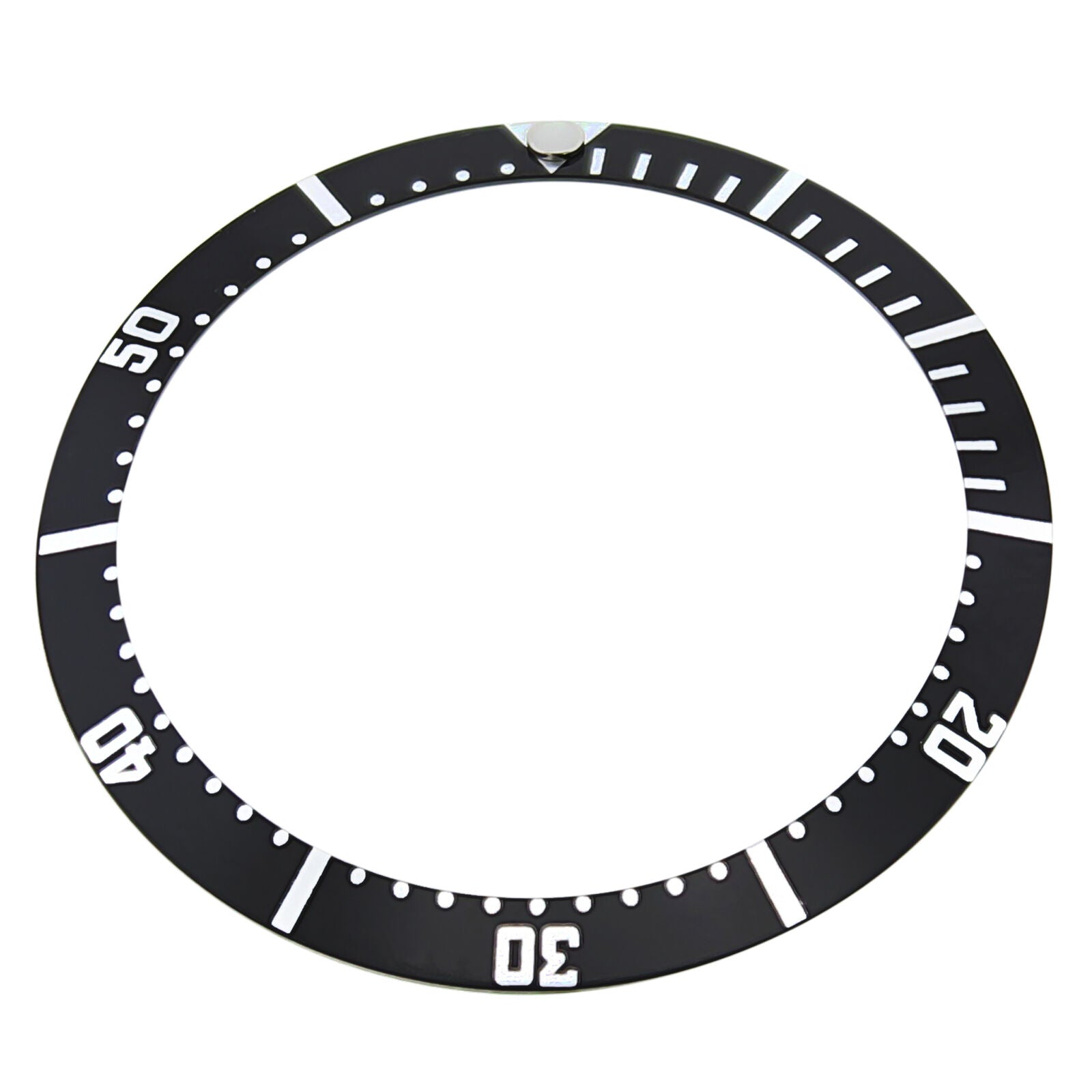 BEZEL INSERT FOR OMEGA SEAMASTER 166.027 WATCH BLACK 37MM X 30MM
