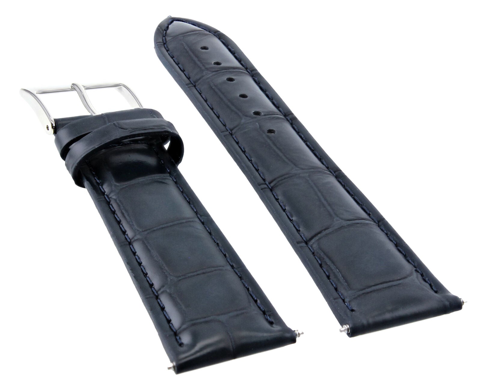 19MM NEW LEATHER WATCH STRAP BAND FOR MONTBLANC MUSEUM WATCH NAVY