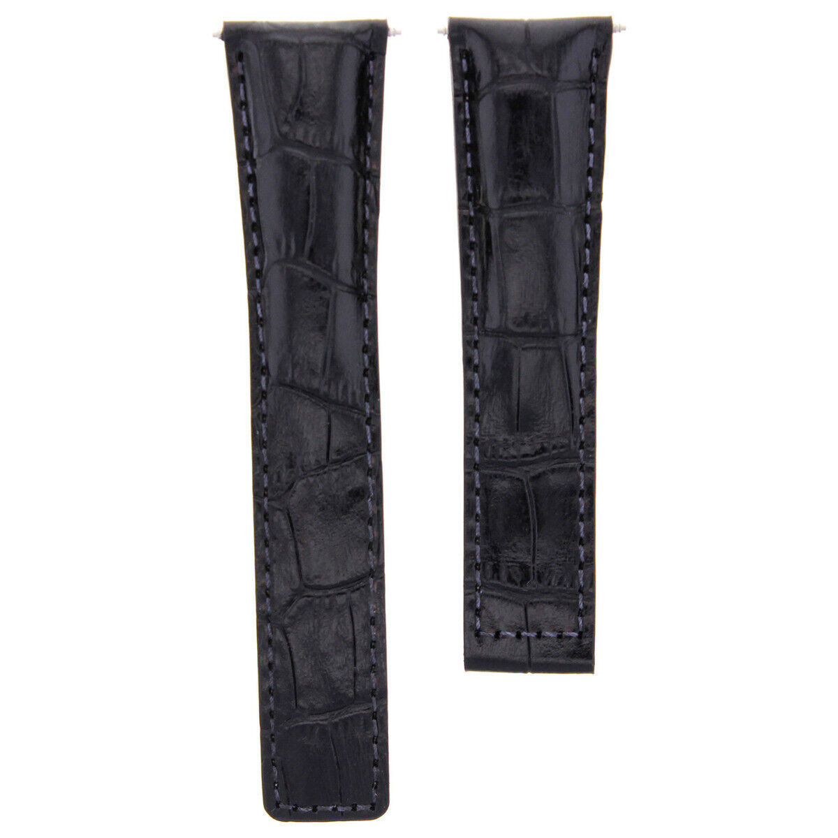 22MM LEATHER WATCH BAND STRAP CLASP FOR TAG HEUER CARERRA MONACO 3TC - BLACK