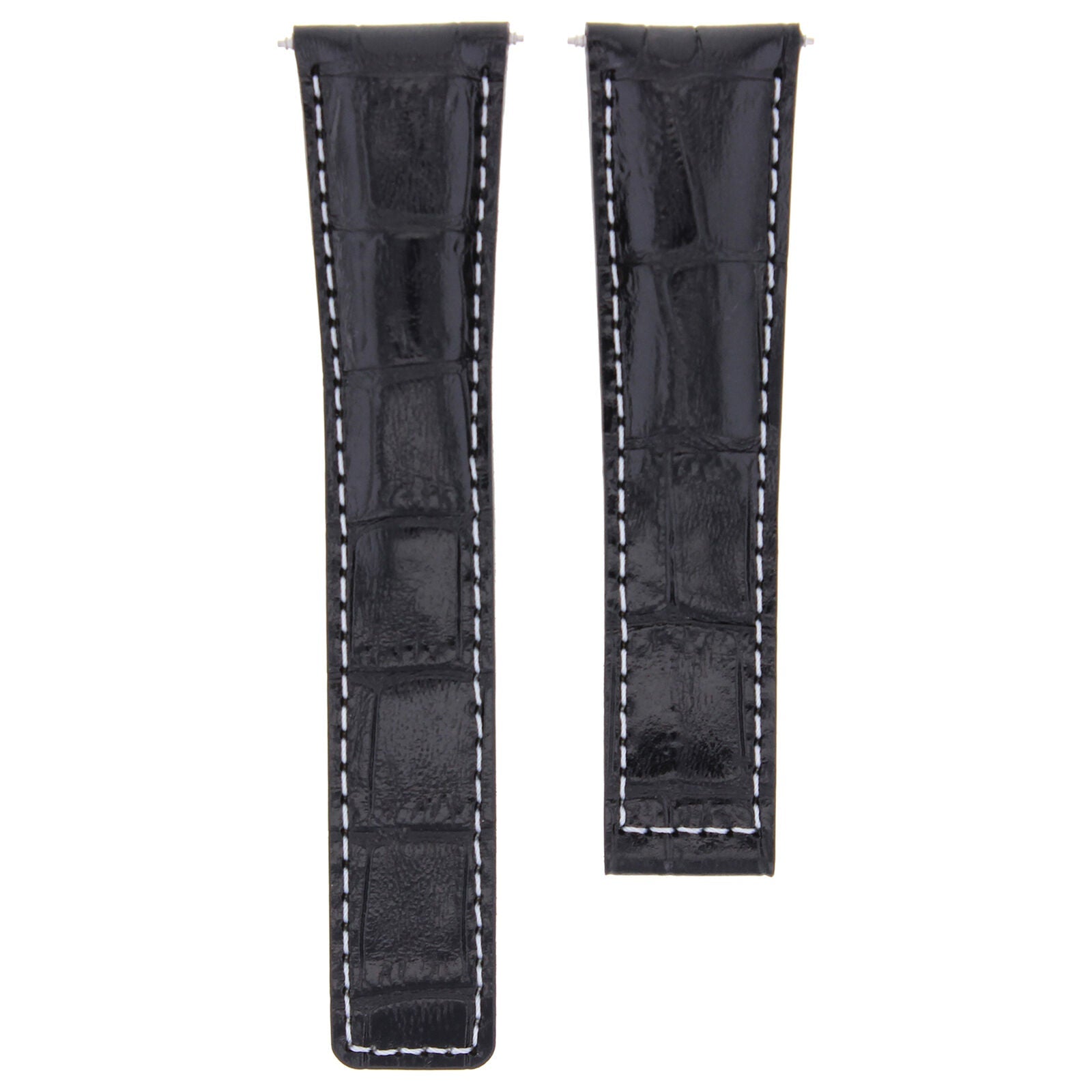 22MM LEATHER WATCH BAND STRAP CLASP FOR TAG HEUER CARERRA MONACO 3TC - BLACK