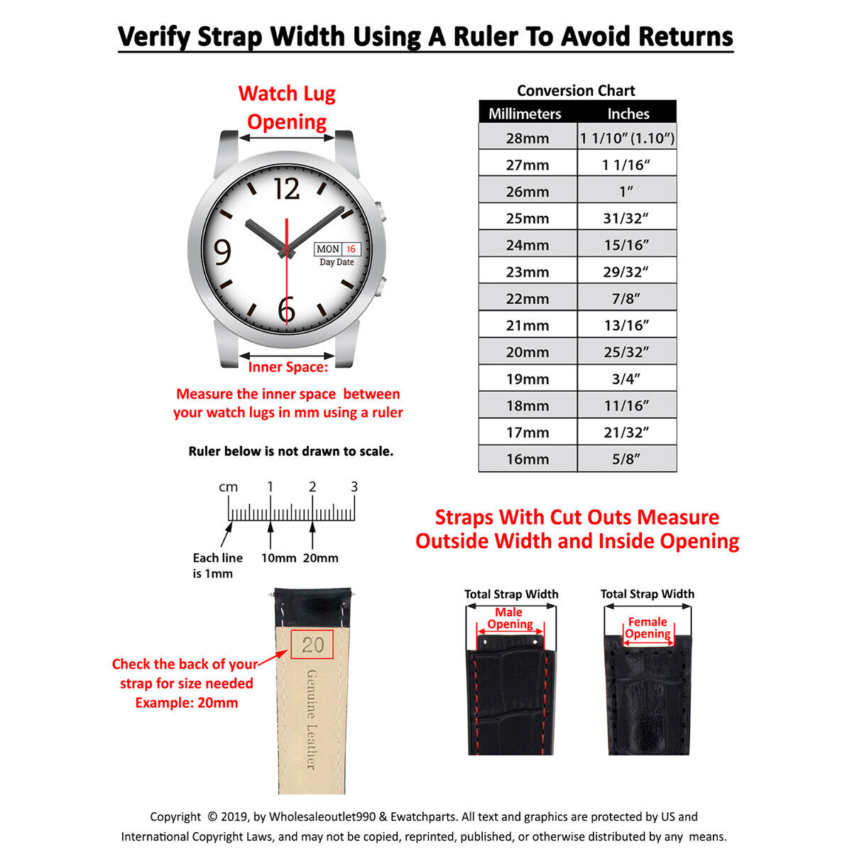 NEW 24MM RUBBER STRAP BAND FOR GUESS WATCH BLACK RED STITCH