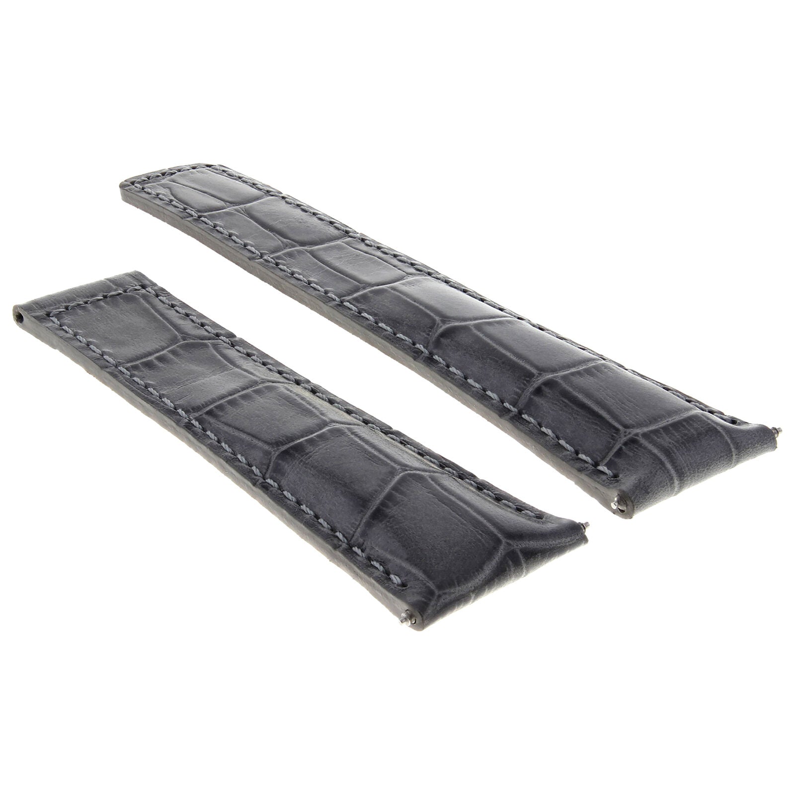 22MM LEATHER WATCH BAND STRAP CLASP FOR TAG HEUER CARERRA MONACO 3TC - BLACK