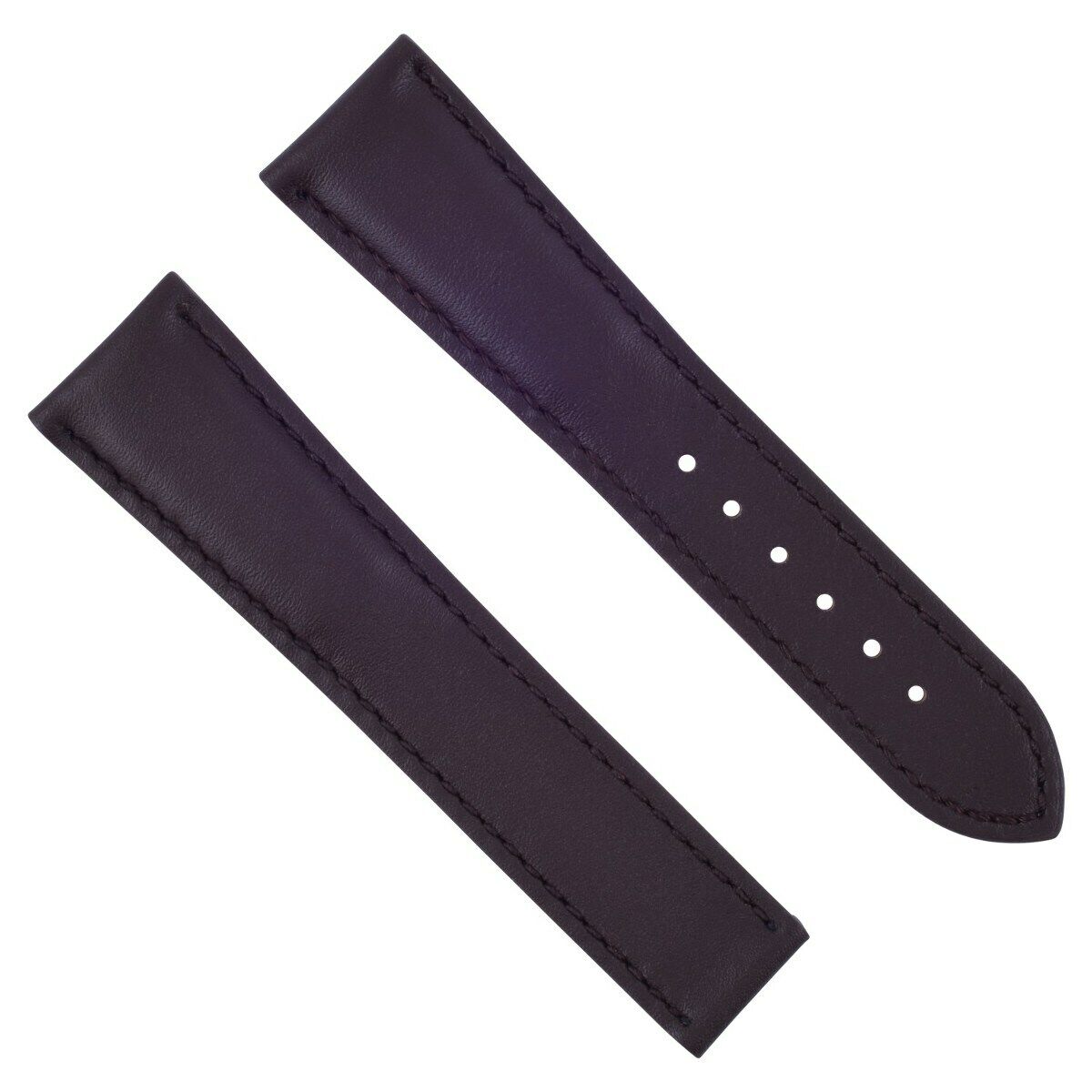 LEATHER WATCH BAND STRAP DEPLOYMENT BUCKLE FOR ANY BRAND WATCH - 22MM