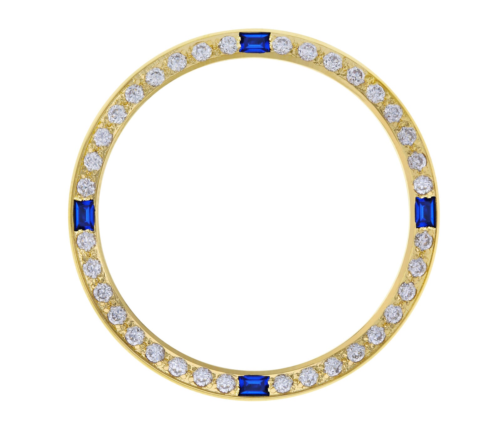 CREATED DIAMOND SAPAHIRE BEZEL FOR 36MM ROLEX PRESIDENT DAYDATE 1803 18239 GOLD