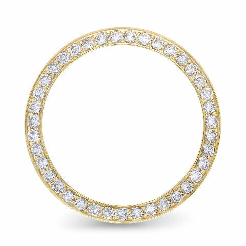 LADIES 1CT BEAD SET DIAMOND BEZEL 18KY FOR ROLEX DATE, DATEJUST 26MM SUPERIOR