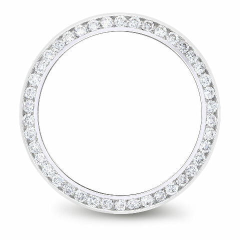 1CT CHANNEL SET DIAMOND BEZEL 18KW FOR 26MM ROLEX DATE, DATEJUST, PRES SUPERIOR