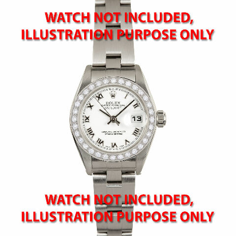 BEAD SET DIAMOND BEZEL FOR ROLEX 6516, 6517, 6519, 6916, 6917, 6919, 6927 18KW
