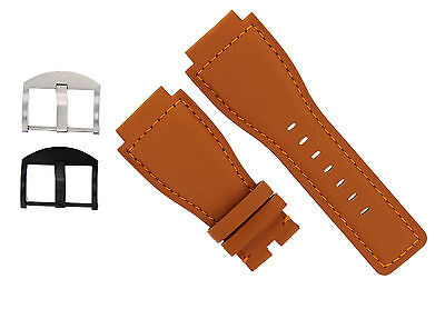 24MM GENUINE WATCH BAND STRAP SMOOTH FOR BELL ROSS BR-01-BR-03 TAN WATCH OS