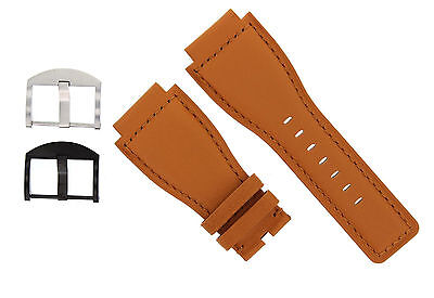 24MM GENUINE WATCH BAND STRAP SMOOTH FOR BELL ROSS BR-01-BR-03 WATCH TAN