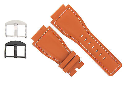 24MM GENUINE WATCH BAND STRAP SMOOTH FOR BELL ROSS BR-01-BR-03 WATCHORANGE WS