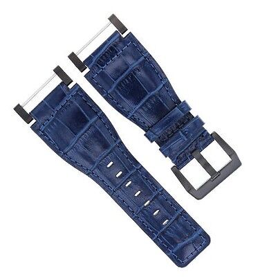 24MM SUUNTO CORE LEATHER WATCH BAND STRAP WITH ADAPTER BLUE PVD TOP QUALITY