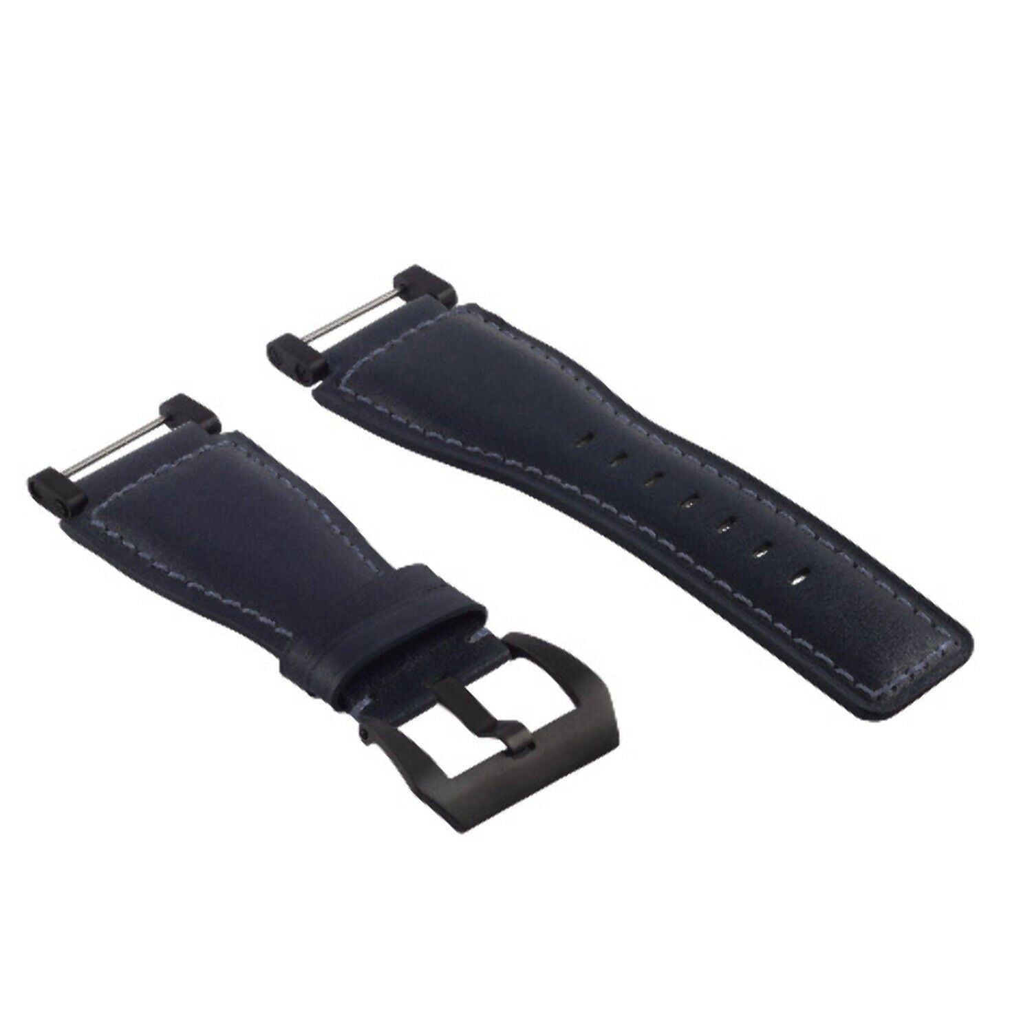 24MM SUUNTO CORE REPLACEMENT SMOOTH LEATHER WATCH BAND STRAP + BLACK PVD ADAPTER