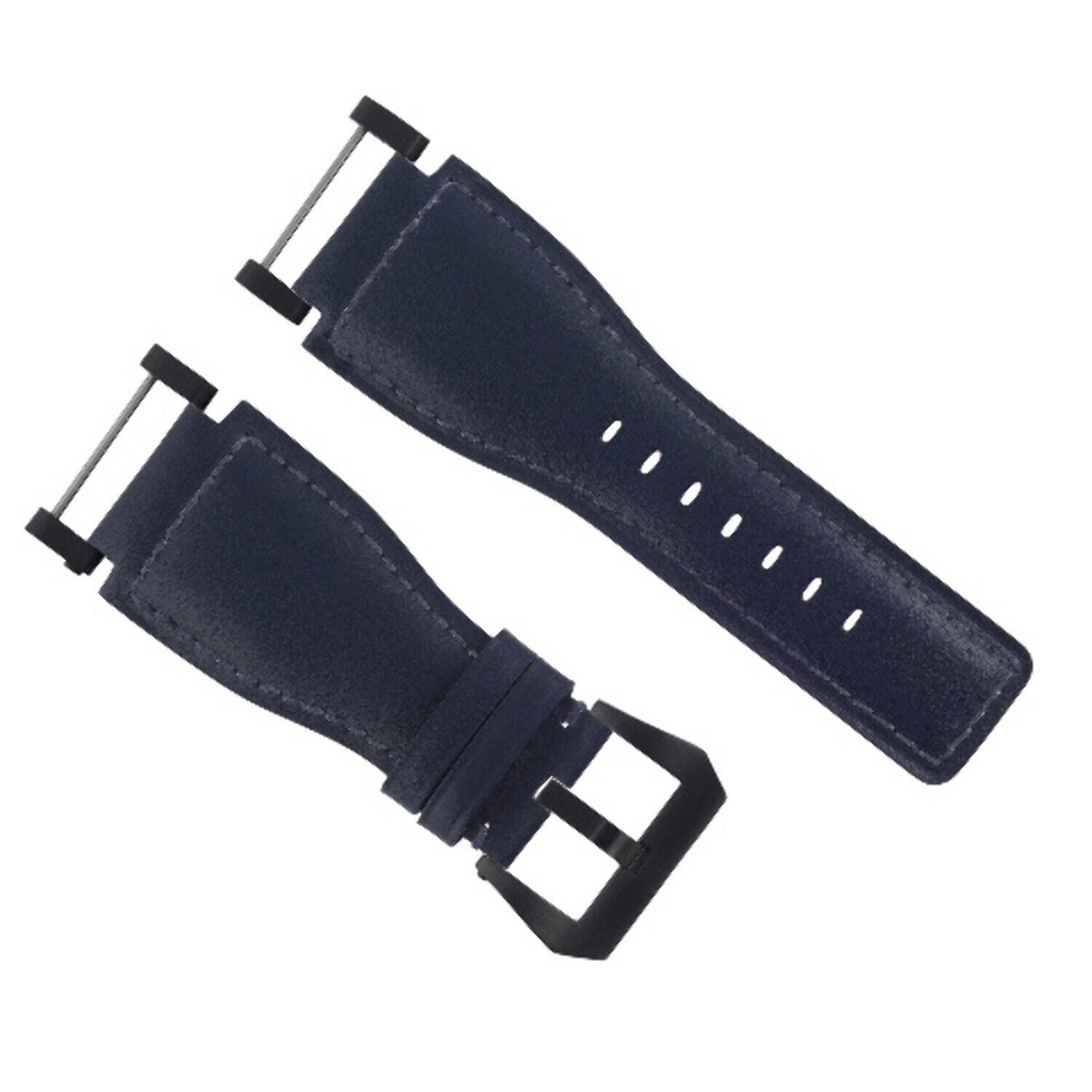 24MM SUUNTO CORE REPLACEMENT SMOOTH LEATHER WATCH BAND STRAP + BLACK PVD ADAPTER