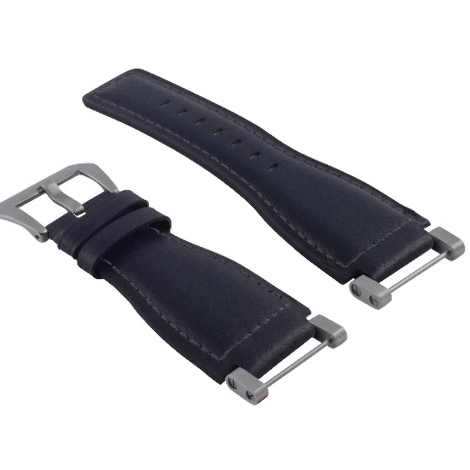 24MM SUUNTO CORE REPLACEMENT SMOOTH LEATHER WATCH BAND STRAP + STAINLESS ADAPTER