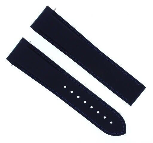 20-22MM CURVED END RUBBER DIVER STRAP BAND OMEGA SEAMASTER PLANET OCEAN CLASP