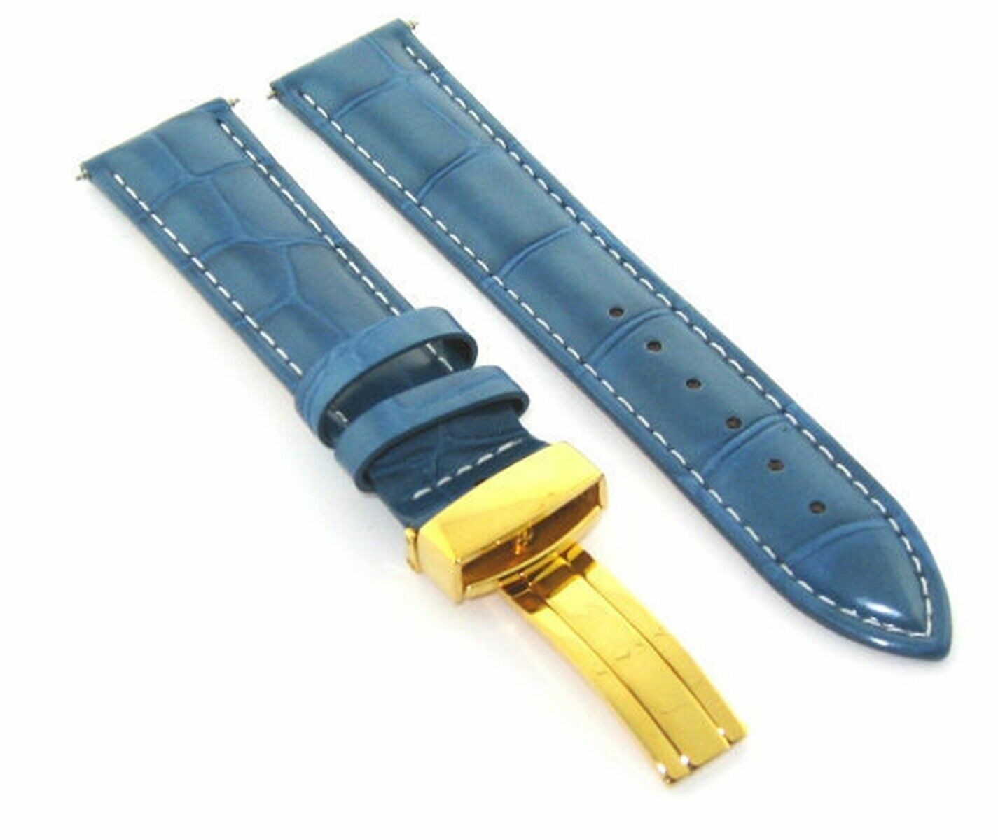 18-24MM LEATHER STRAP BAND FOR BAUME MERCIER CLASSIMA CLIFTON ET MERCIER GOLD