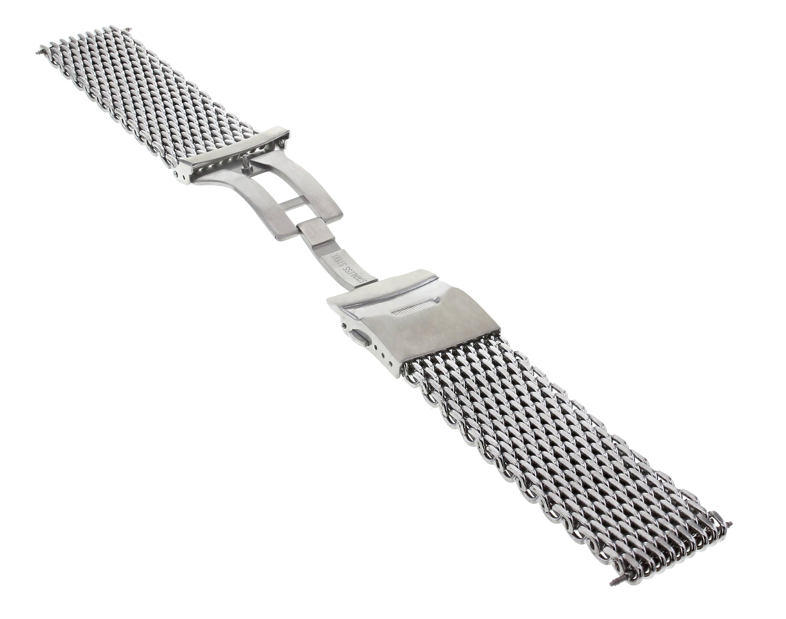 20MM SHARK MESH 4MM THICK BAND BRACELET STRAP FOR BREITLING PILOT COLT CHRONOMAT