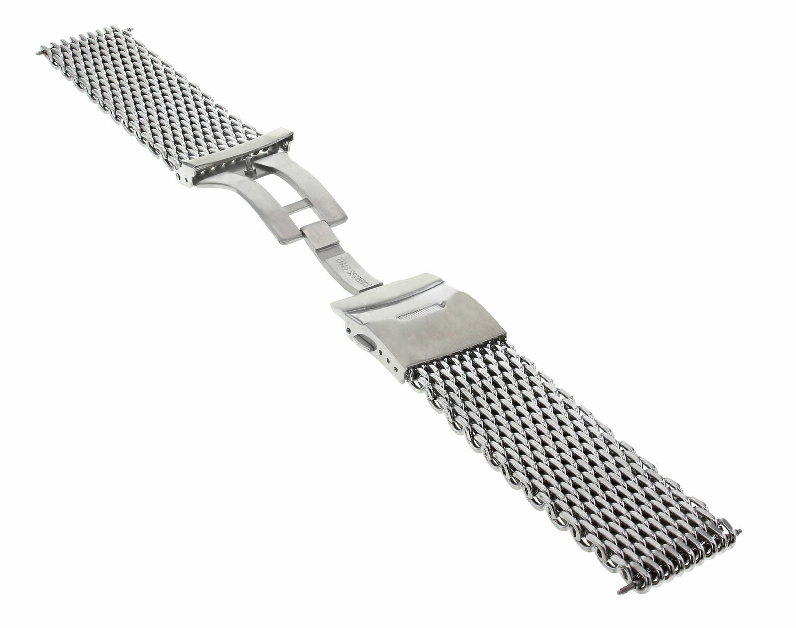 18mm-20mm,22mm,24mm SHARK MESH 4MM THICK STEEL WATCH BAND BRACELET FOR BREITLING