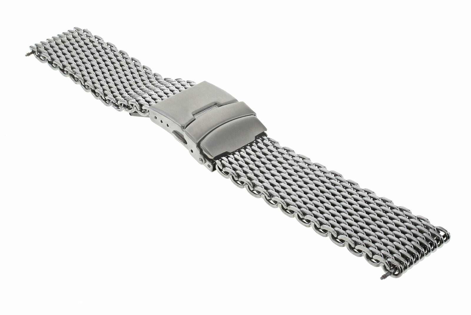 18-20-22-24mm HEAVY SHARK MESH BAND STAINLESS STEEL CLASP FOR SEIKO KINETIC TQ
