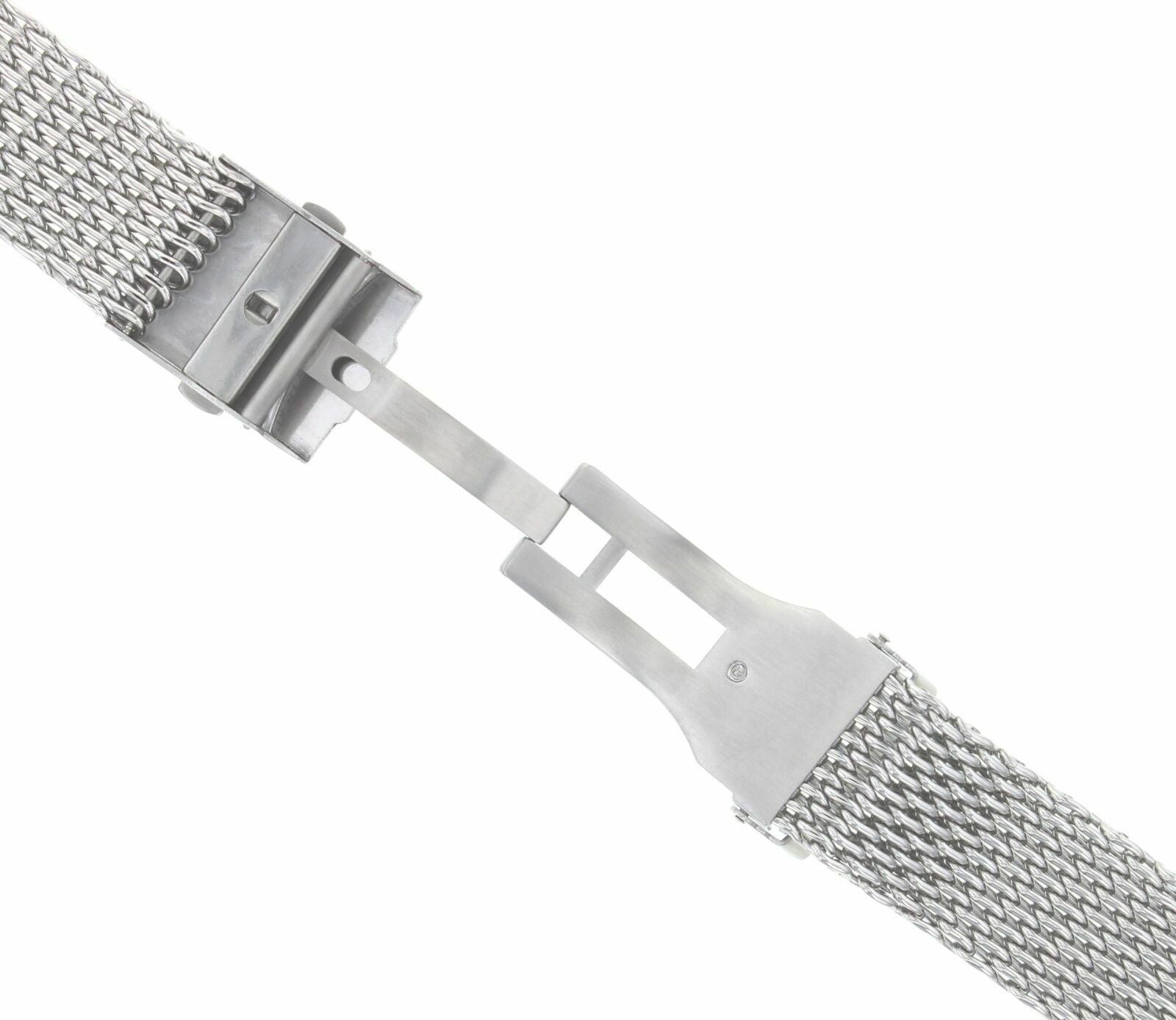 18-20-22-24mm HEAVY SHARK MESH BAND STAINLESS STEEL CLASP FOR SEIKO KINETIC TQ
