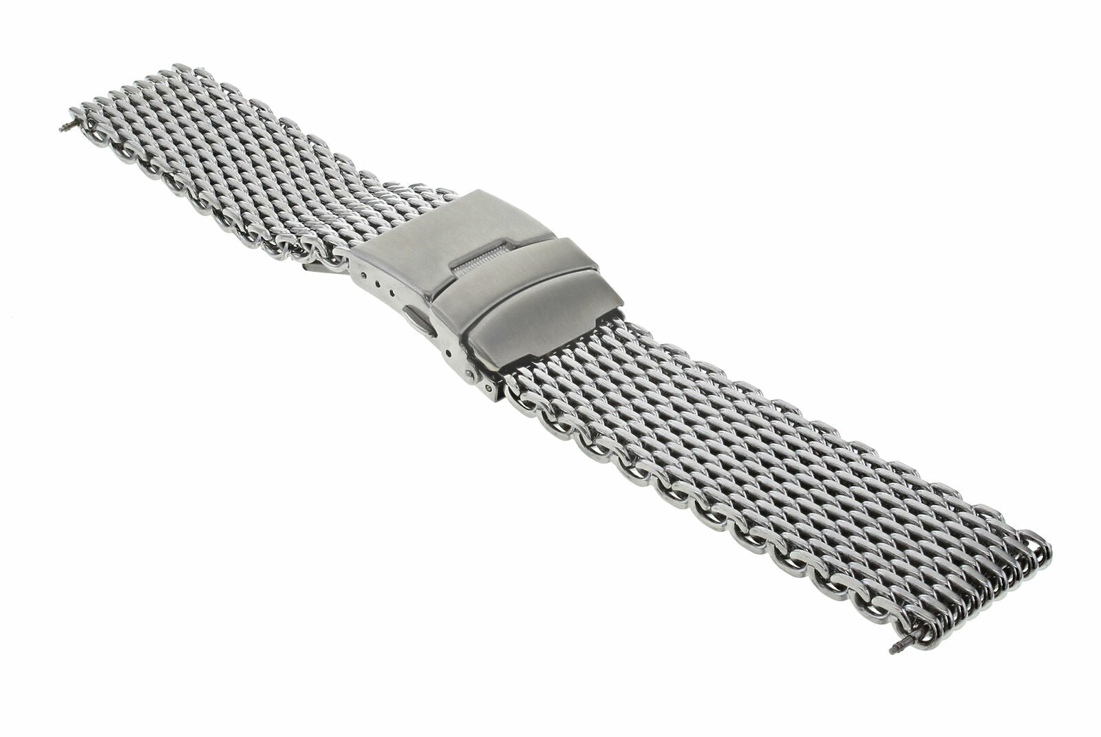 18-20-22-24mm HEAVY SHARK MESH BAND STAINLESS STEEL CLASP FOR SEIKO KINETIC TQ