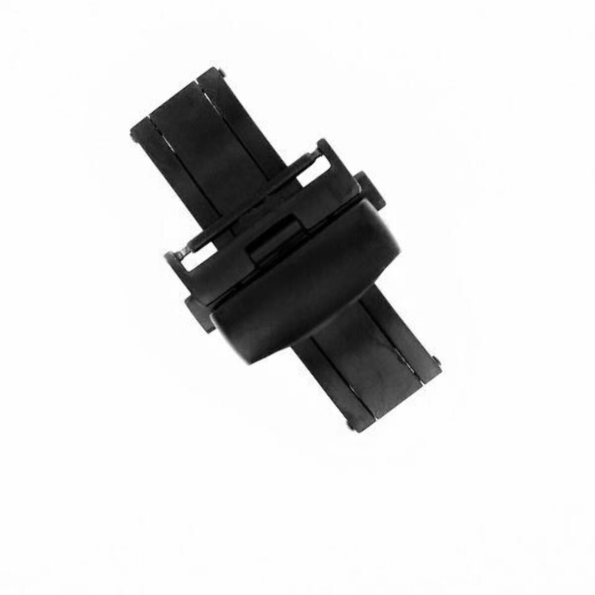 16MM 18MM 20MM 22MM 24MM MATTE BLACK PVD BUTTERFLY FOR DEPLOYMENT BUCKLE CALSP STEEL, Black, underside view