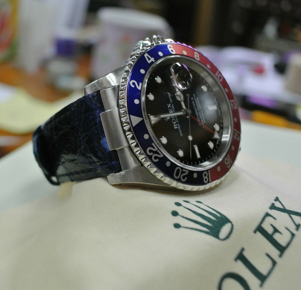 CUSTOM BAND STRAP END LINK FOR ROLEX SUBMARINER DAYTONA GMT EXPLORER II 214270, Silver - Brushed, front view