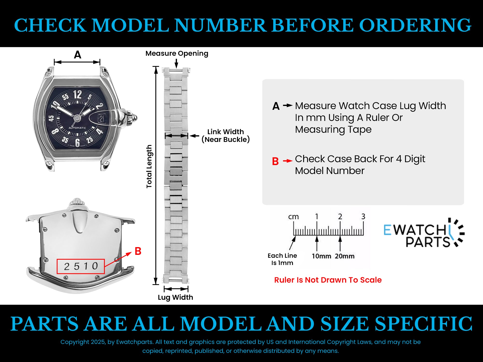 2 PCS 18MM WATCH BAND LINK FOR CARTIER ROADSTER 2510 2618 2722 WATCH STAINLESS