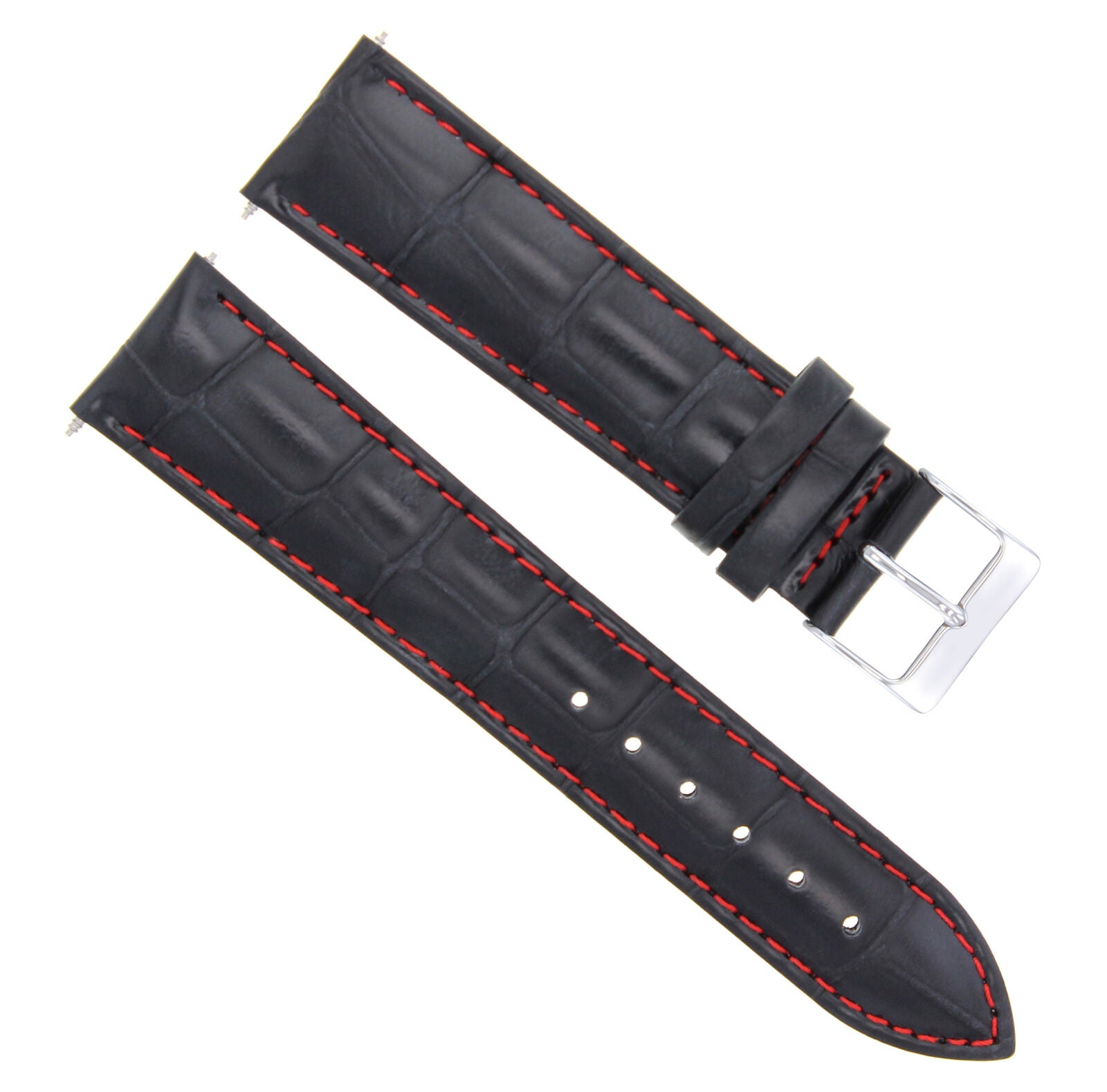 17-18-19-20-21-22-23-24MM LEATHER WATCH BAND STRAP FOR BULOVA WHITE STITCH