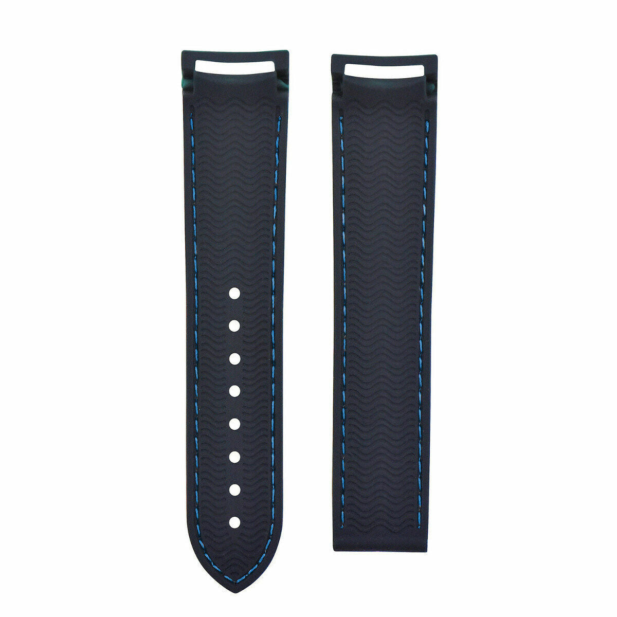 20MM 22MM RUBBER DIVER STRAP BAND FOR DEPLOYMENT CLASP OMEGA SEAMASTER CURVED END