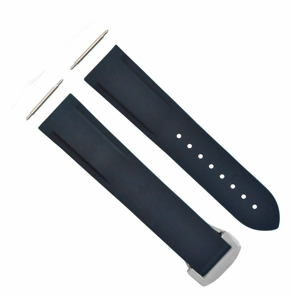 20MM 22MM RUBBER DIVER STRAP BAND 41MM + 45.5MM FOR OMEGA SEAMASTER CLASP CURVED