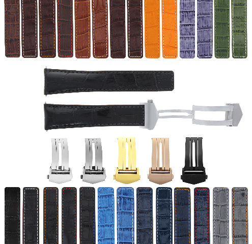 20MM REPLACEMENT LEATHER WATCH BAND STRAP WITH CLASP FOR TAG HEUER CARERRA