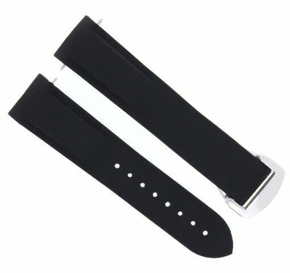 20-22MM RUBBER DIVER STRAP BAND FOR OMEGA SEAMASTER PLANET OCEAN CLASP CURVED END